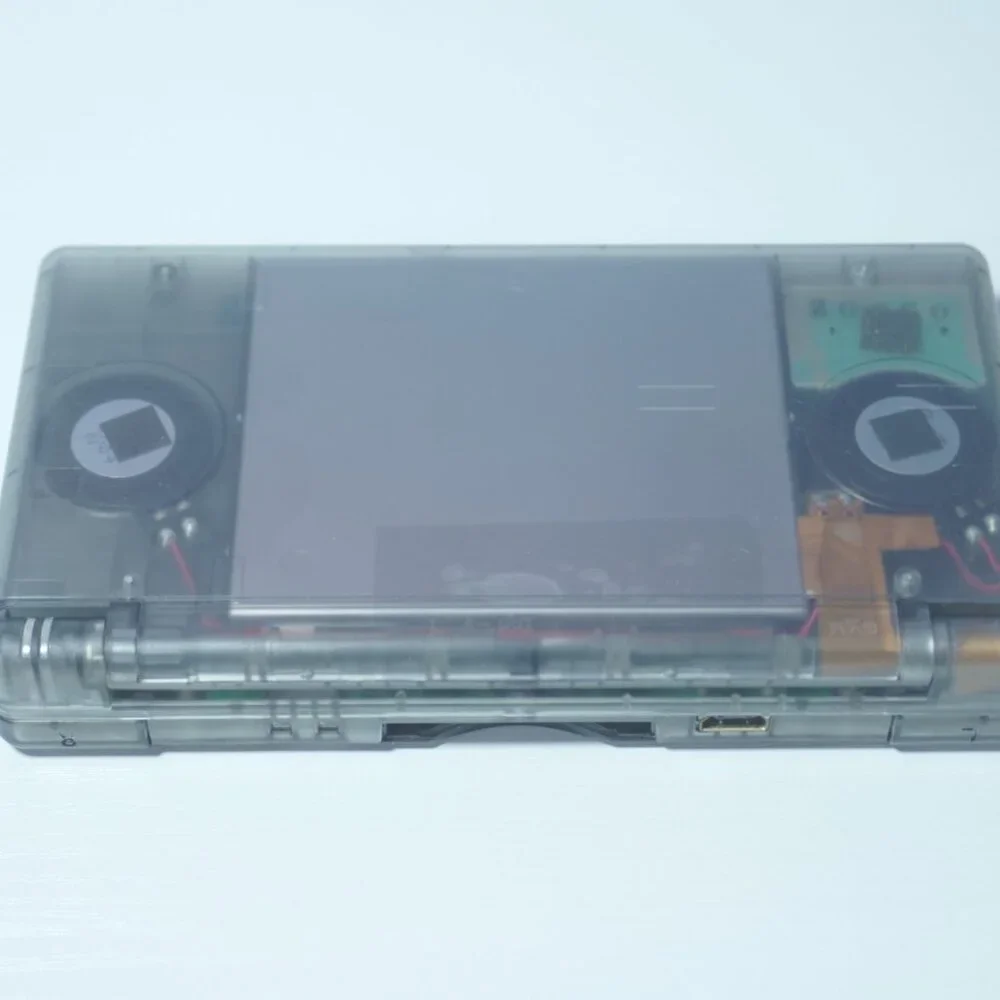 Nintendo DS Lite Transparent Clear Smokey Black Handheld System with Charger